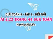 Bài 2.22 SGK Toán 8 tập 1 Kết nối tri thức